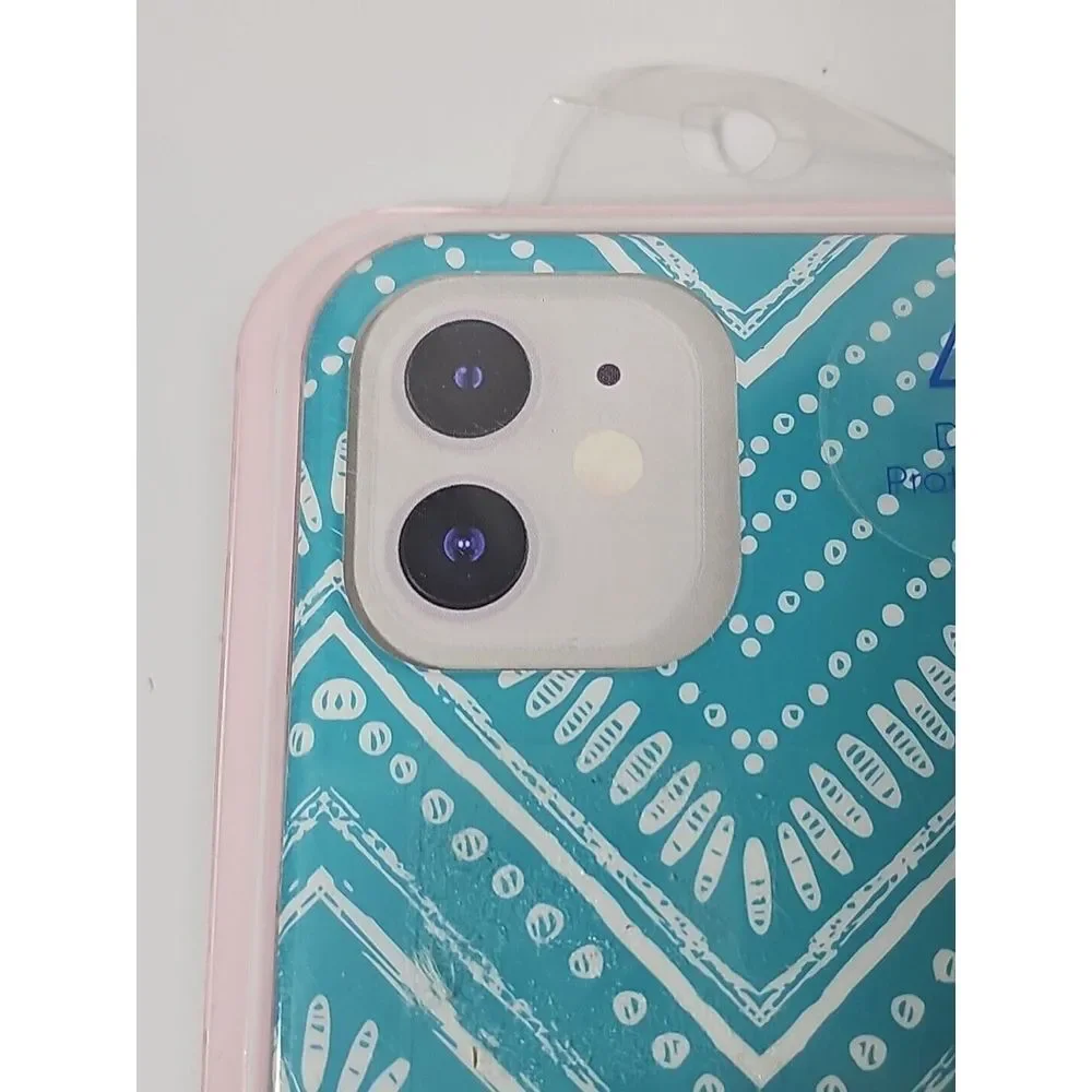 onn. iPhone Phone Case 12 /‎ 12 Pro Durable Gel Aztec Print Cellphone Protector